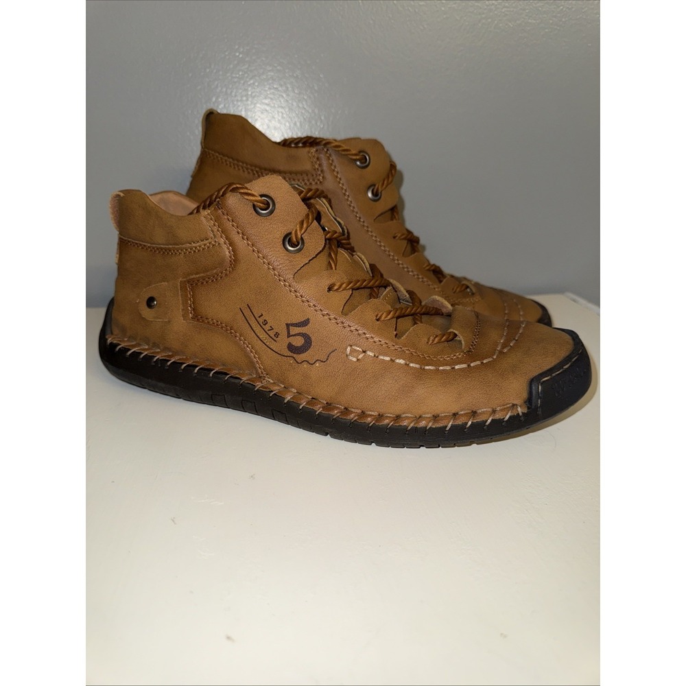 Madixa Kapda-Vintage Leather Boots-Brown Size 10 Hand Stitched Excellent Cond. - Picture 2 of 9